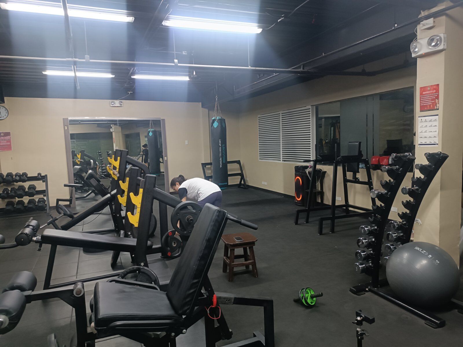 Functional area with various equipment and radio to cater any type of workout including martial arts